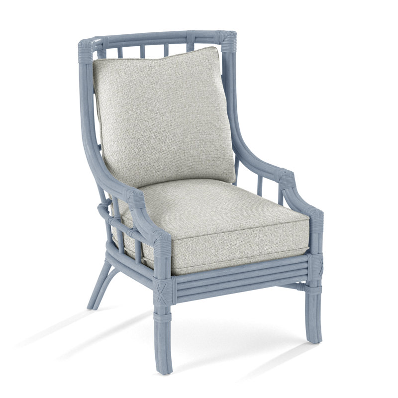 Seville Armchair, Light Blue Performance Fabric; 0851-55, Sea Glass
