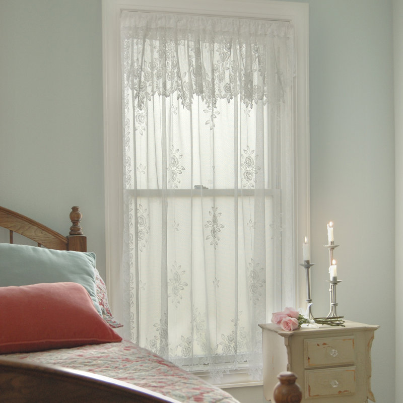 Sheer Curtain Single Panel, 60" W x 84" L, White