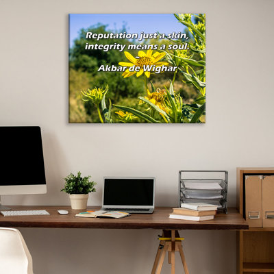 Astoria Grand Gallery Wrapped Canvas By Akbar de Wighar: "Reputation just a skin, integrity means a s