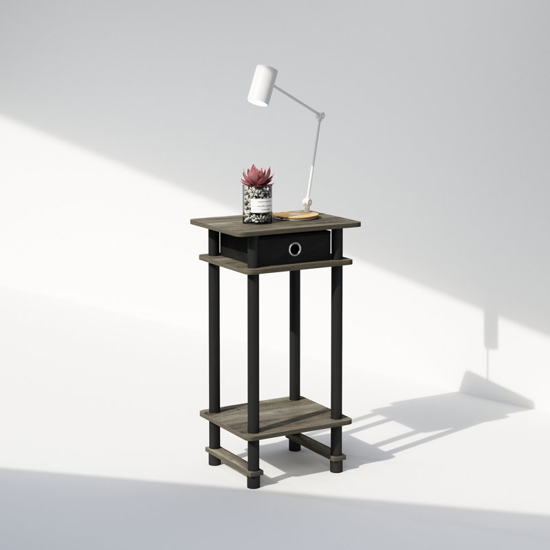 Table de chevet Jeronica, Chêne français / noir / noir, Individuel