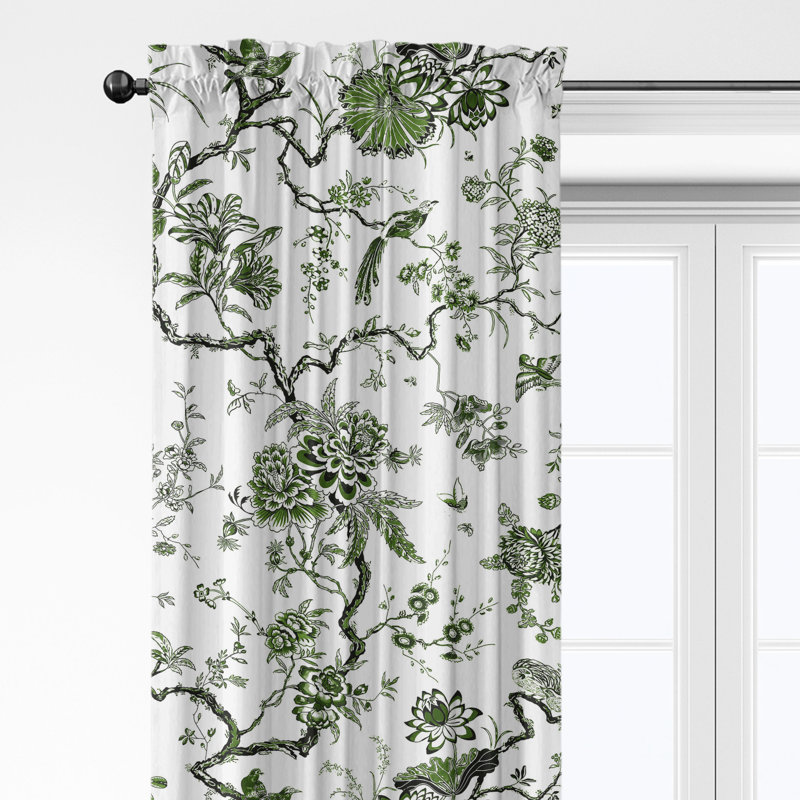Ensemble de 2 panneaux de rideaux en coton avec passe-tringle Tree Top, L 50 po x L 132 po