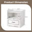 45cm W Manufactured Wood Bedside Table
