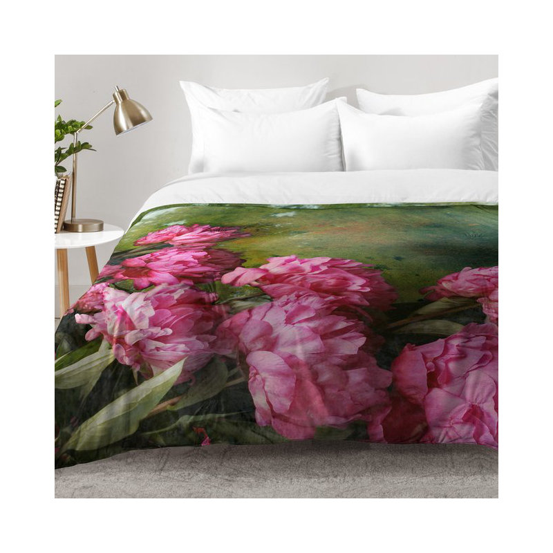 Ensemble d'édredon Peony Romance, Édredon pour très grand lit + 2 très grandes ta