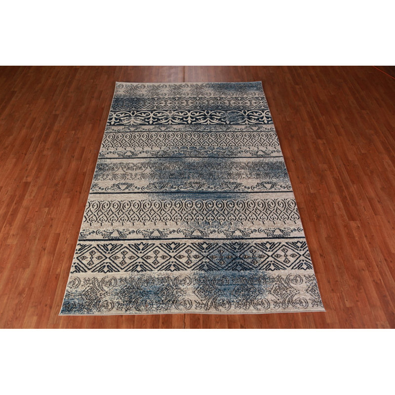 Transitional Oriental Area Rug 6x9