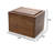 Acacia Wood Recipe Box With Divider Tabs, 2 Compartment, Single