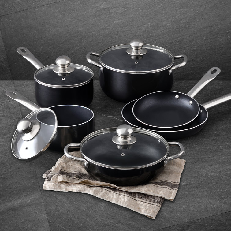 Gourmet by Bergner - 10 Pc Stainless Steel Pots and Pans Cookware