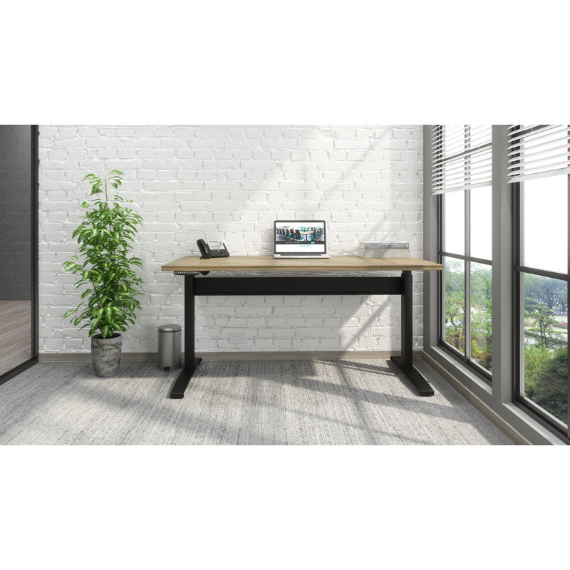 Bureau debout à hauteur ajustable Danette, Stromboli / noir, H 47 po x l 60 po x P 24 po