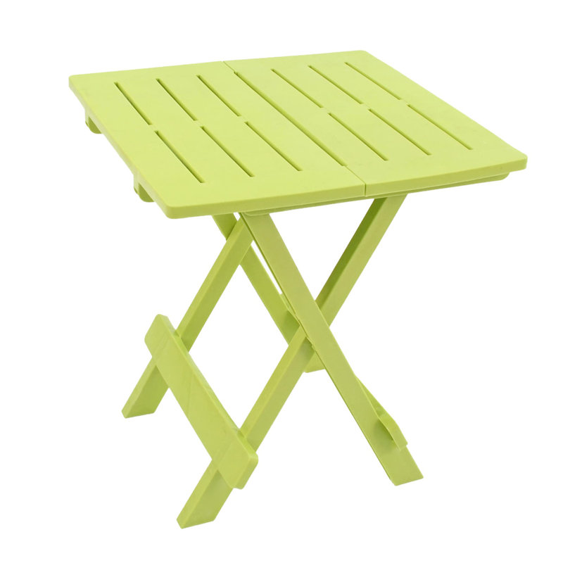 Drexell Folding Plastic Side Table, Lime