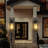 Black Dusk to Dawn Outdoor Wall Lantern with Dual Light Design
