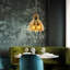 Luminaire suspendu en forme de globe doré à hauteur réglable avec lustre en verre pour îlot de cuisine dans la salle à manger (paquet de 1)