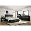 Black Solid Wood Bedroom Queen Bed With Storage, Transitional Enthrallment Contemporary Storage In Piece