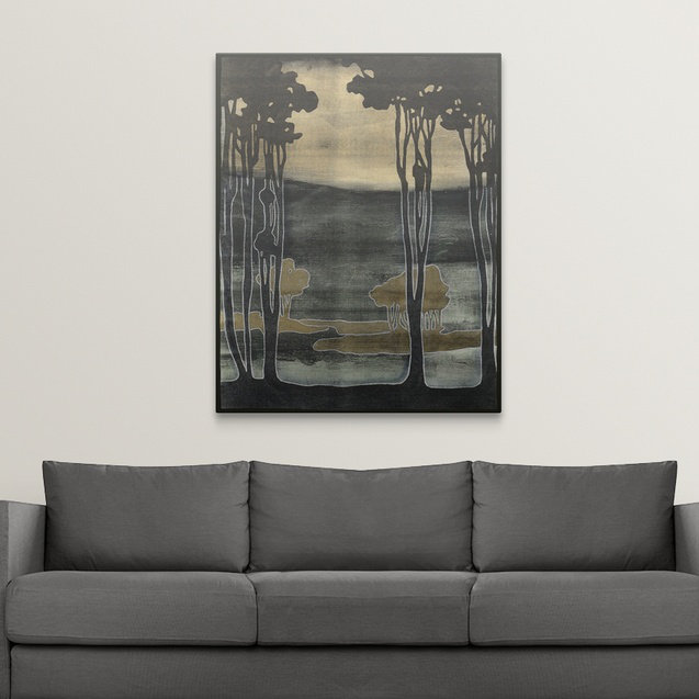 « i » jennifer de la peinture, reproduction d’art Nouveau Trees, H 48 po x l 38 po x P 1,5 po, Toile