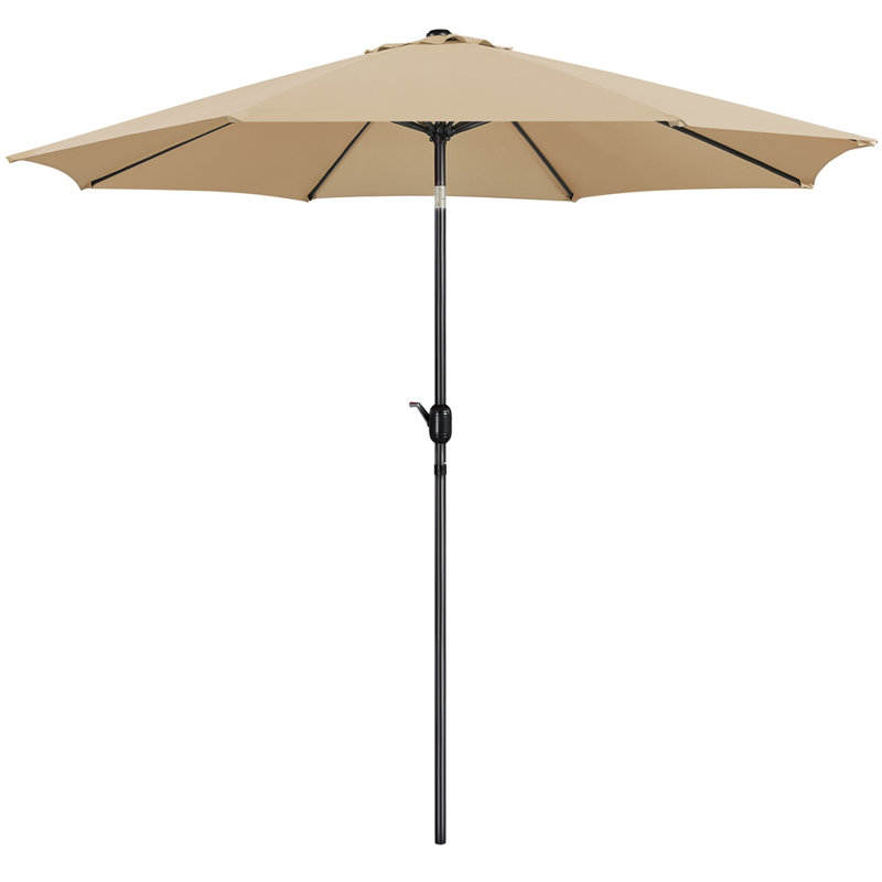Parasol de marché inclinable 120 po 8 côtes Harworth, Tanné