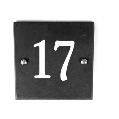 Halcyon 15cm H Slate House Number