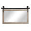 Miroir rustique moderne avec rail de porte de grange en acier-824512036-824512041