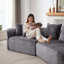Canapé modulaire surdimensionné confortable avec sièges très profonds, coussins moelleux et structure robuste pour une détente et des rassemblements ultimes-1138053922
