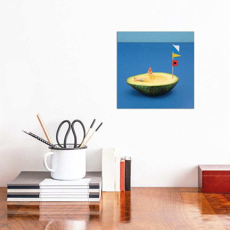 Avocado Boat by Pepino De Mar - Wrapped Canvas Painting, 30.48 cm H x 30.48 cm W