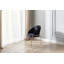 Chaises de style moderne 2 pièces en velours et pieds en métal enduit d'or