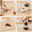 Tempered Glass Cutting Board with Handle, Non-Slip Silicone Edge, Dishwasher-Safe Chopping Board & Serving Tray for Kitchen, Strawberry