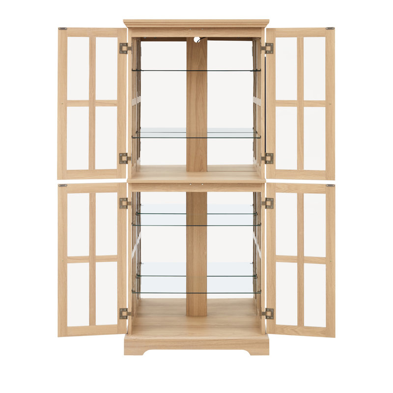 Charming Curio Cabinet With Adjustable Shelves And Interior Design Elegant Antique Shelving Unit Home Decor Enhancement