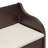 Rustic Solid Wood Entryway Storage Bench with Safety Hinge and Beige Cushion-1572780949