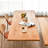 Modern Rectangular Solid Wood Acrylic Dining Table-756770524