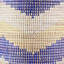Senegalese Basket: Large Hamper We Graphic Print - Navy/White