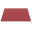 Dakota Fields 350cm W x 250cm D Fabric Burgundy Red Cover Retractable Patio Awning