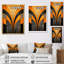 Vecteurs orange et gris - formes abstraites, art mural-348287516-348287517