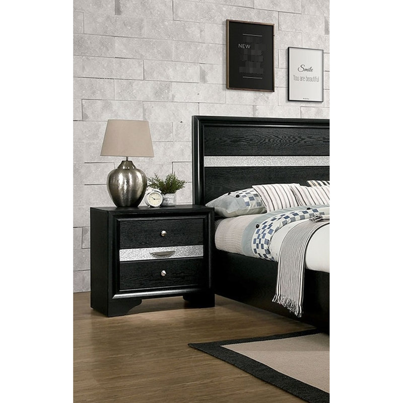 Table de chevet Modern, Noir