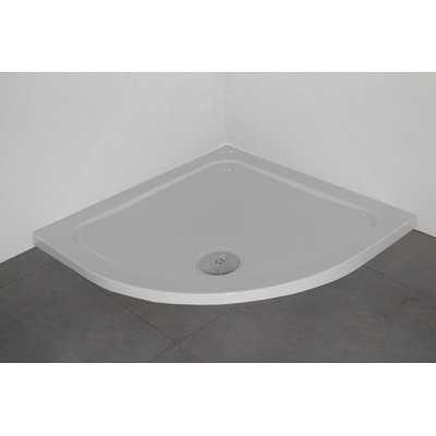 Slimline 35Mm 800X800 Quadrant Silver Grey Stone Shower Tray