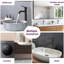 Grand robinet de salle de bain moderne à poignée simple-115745078