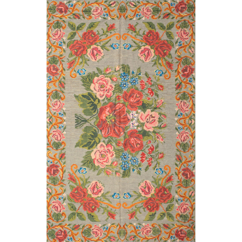 Performance Floral Indoor Rug, Rectangle 4' x 6'