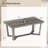  Coffee Table Solid Rubber Wood Center Table w/ Cross-Shaped Base Accent Table