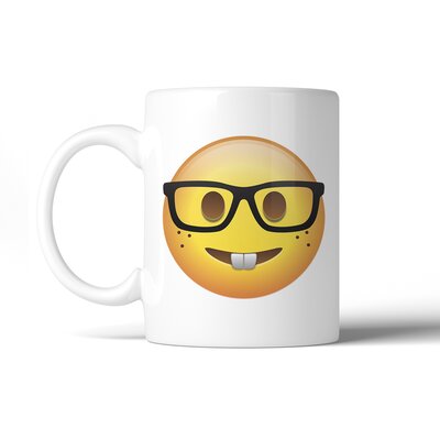 Latitude Run® Emoji-Nerd Coffee Mug | Wayfair