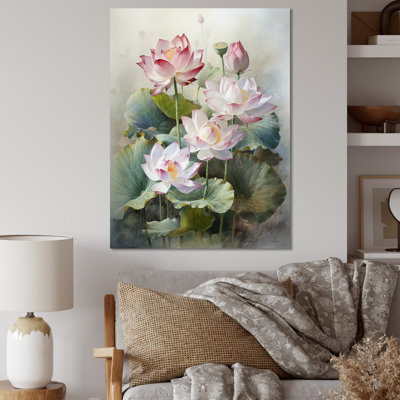 Lotus Exquis Bouquet I sur toile