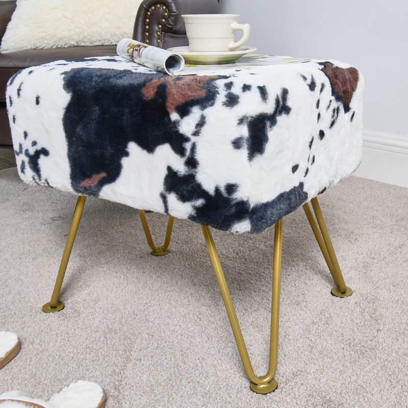 48.3cm Wide Rectangle Animal Print Footstool Ottoman