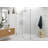 Illume 56 in. x 46.5 in. x 78 in. 90-degree Fully Frameless Wall Hinged Glass Shower Enclosure-90627176