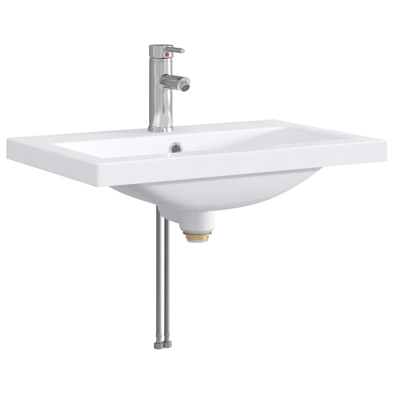 Belfry Bathroom 400mm W Metal Sink, Chrome