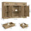 Buffet 55,1 po à 3 tiroirs et tablettes réglables Adra-1657511361