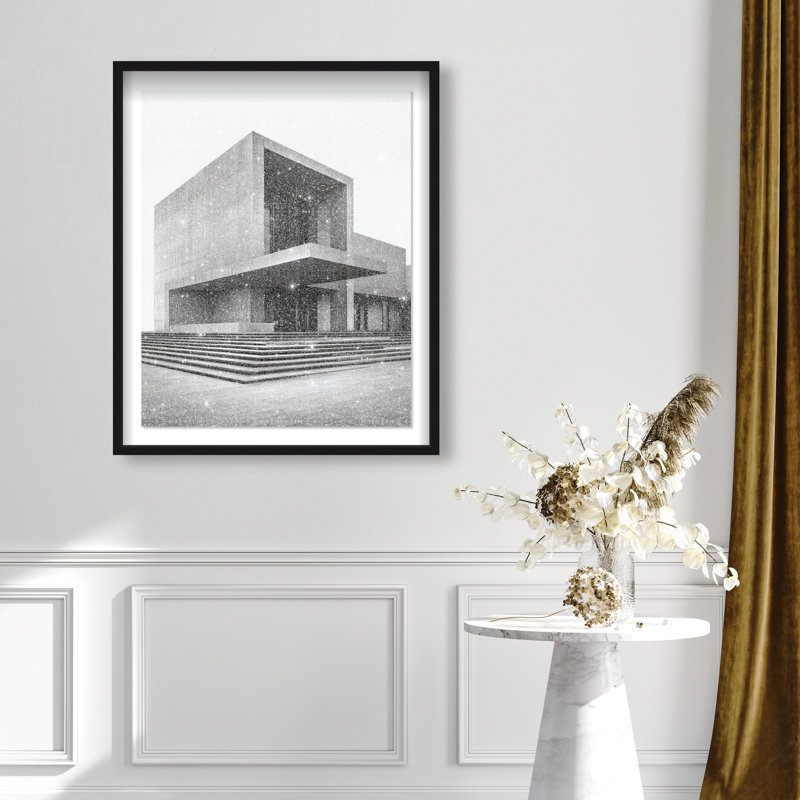 Structural Solitude Shadowbox Architecture Print by Oliver Gal, Black Frame, 16 x 20, 46.5"H x 37.5"W, Black Shadowbox