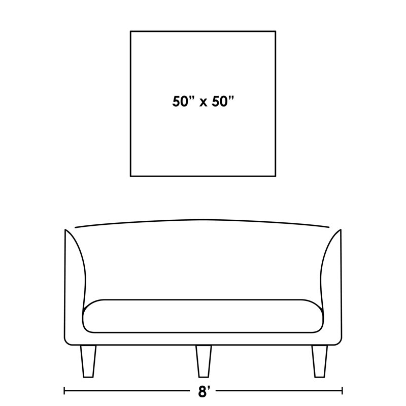 Connection I Print by Barclay Butera, 50" H x 50" W x 1.5" D, Glass Coat
