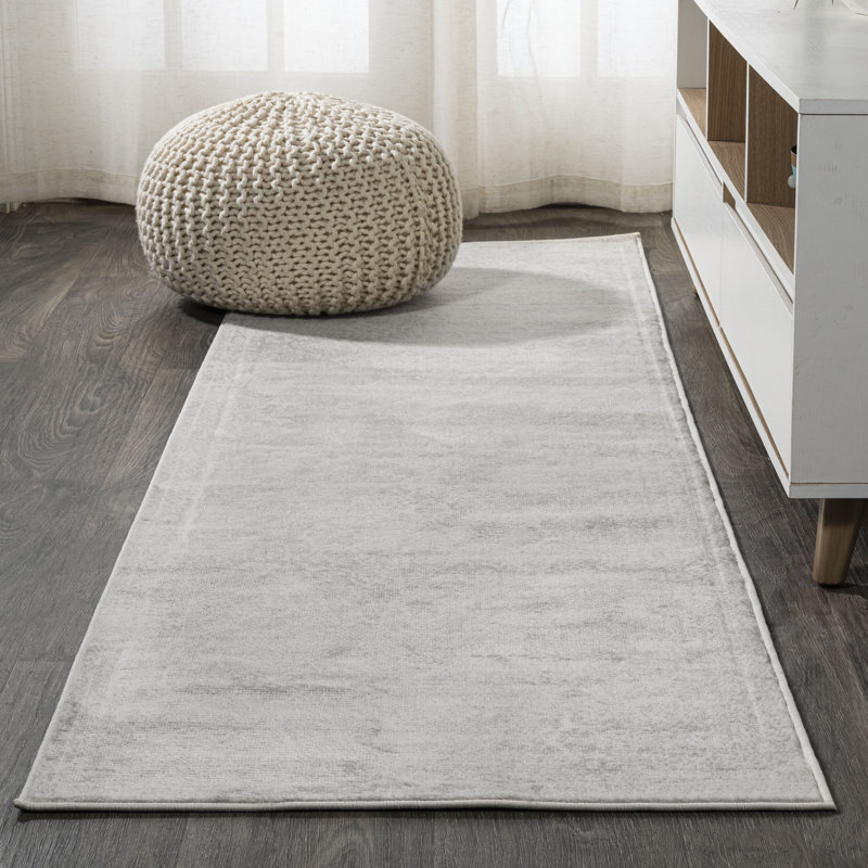 Pruden Ornate Medallion Modern Ivory Rug, Runner 2'3" x 10'