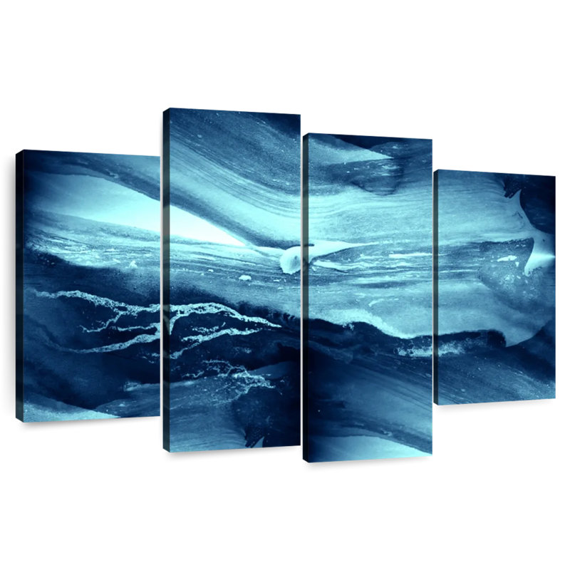 Avery Sleek Abstract Waves, 54" H x 84" W