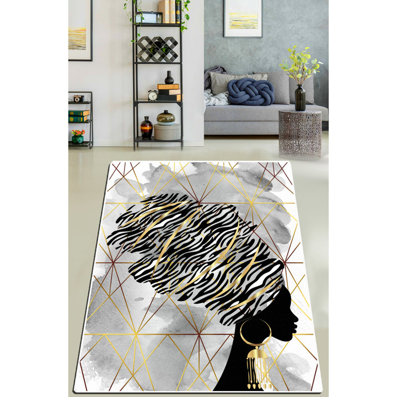 Rosenfeld Abstract Area Rug, Rectangle 150 x 300cm