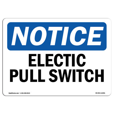 Electrical Pull Switch Sign