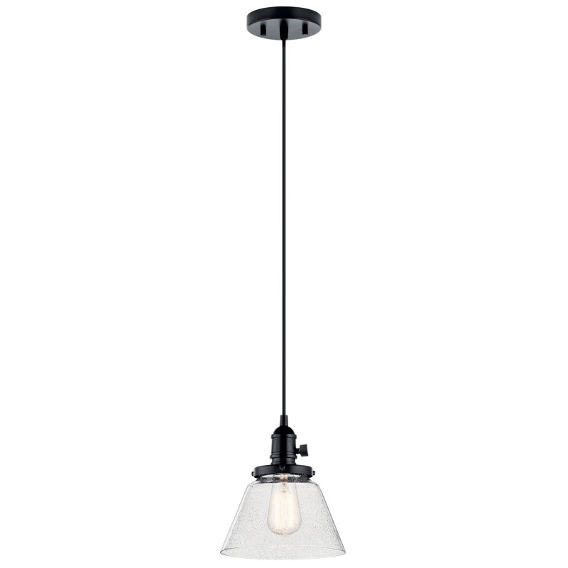 Luminaire suspendu cône noir à 1 lumière Myren