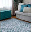 Tapis bleu sarcelle abstrait intérieur / extérieur Abstract-48168301
