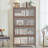 57'' Tall Metal 4 Flip Doors Cabinet, Bookcase with Storage-592988263