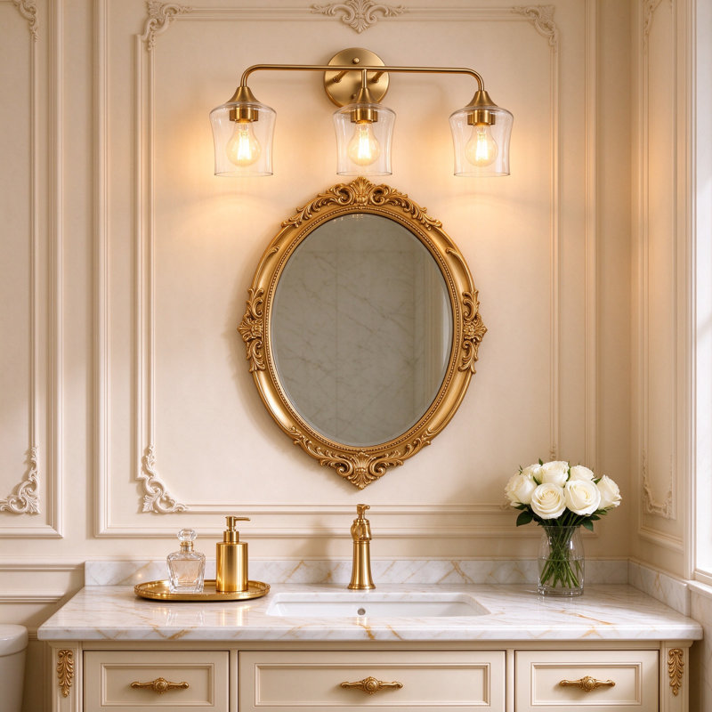 Éclairage pour meuble-lavabo à intensité variable 3 lumières Atsuhisa